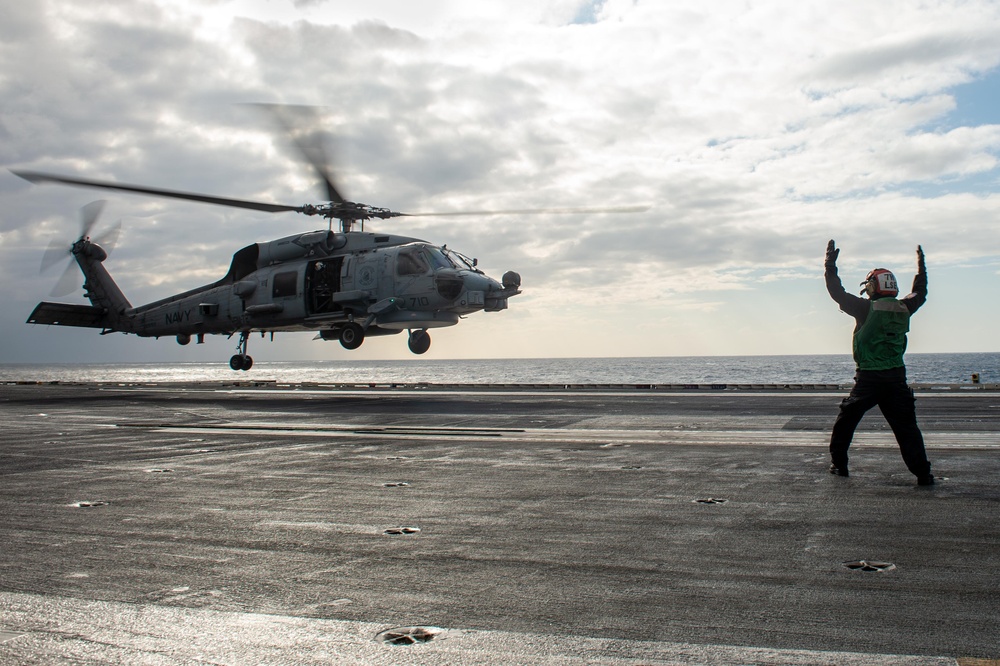 The Harry S. Truman Carrier Strike Group is on a scheduled deployment in the U.S. Sixth Fleet area of operations in support of naval operations to maintain maritime stability and security.