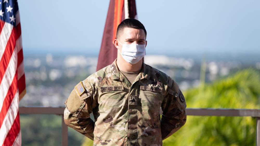 Promotion Ceremony for Staff Sgt. Manuel Santiago Dicupe