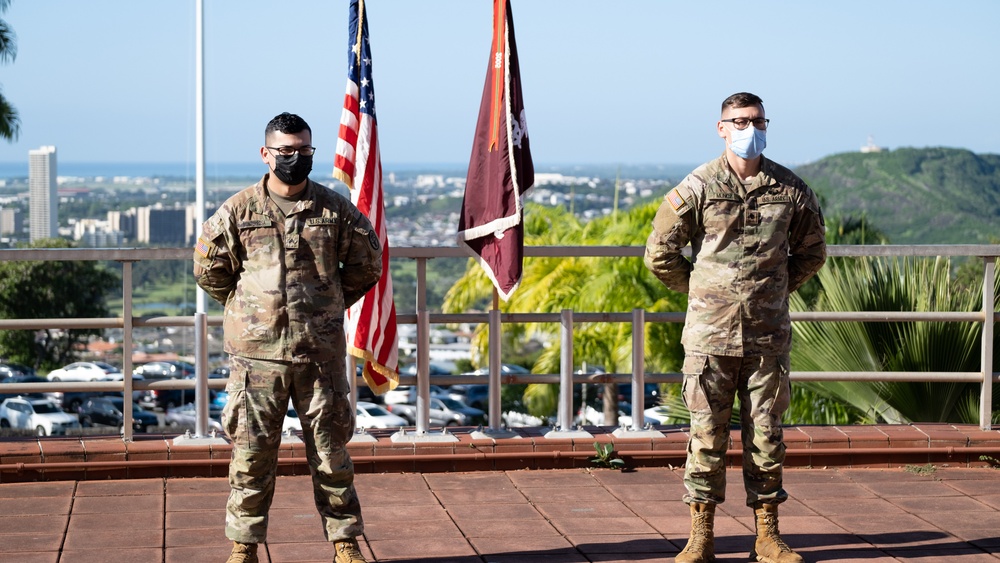 Promotion Ceremony for Sgt. Andres Monterrosa and Sgt. Ryan Munoz