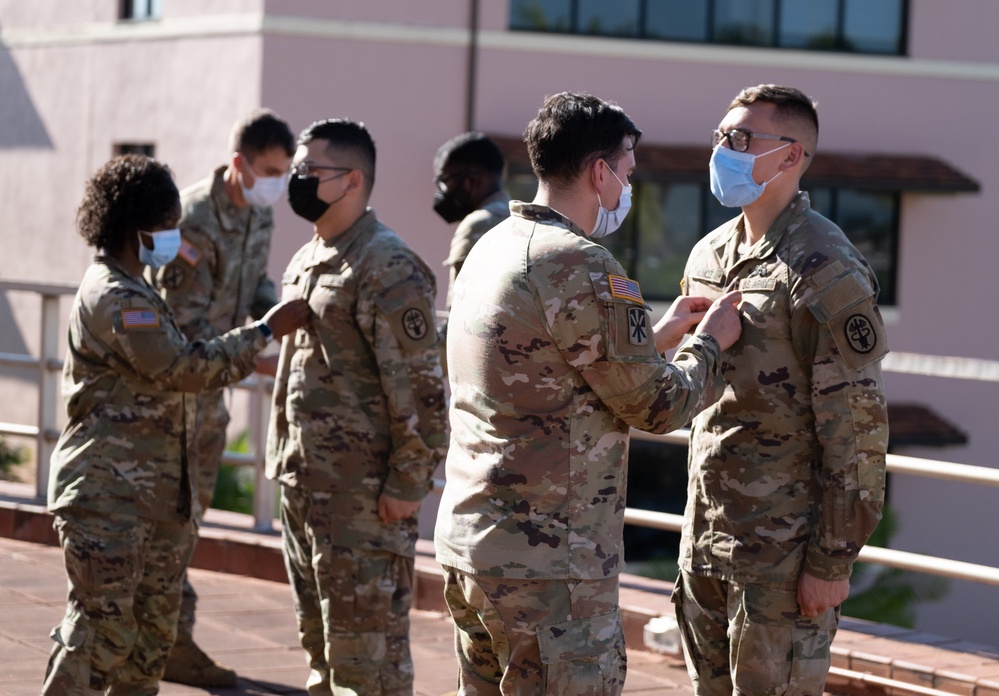 Promotion Ceremony for Sgt. Andres Monterrosa, and Sgt. Ryan Munoz