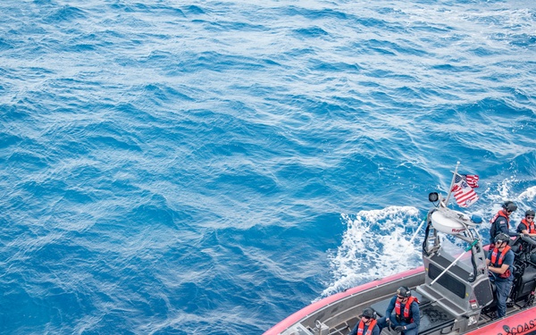 USCGC Stratton crew conduct OTH boat training