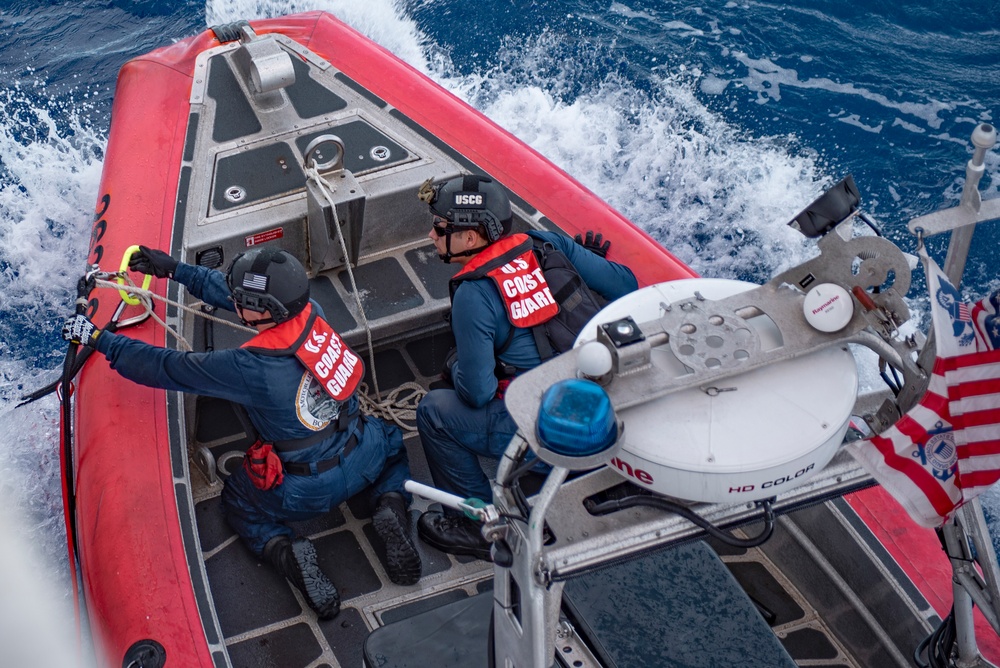 USCGC Stratton crew conduct OTH boat training