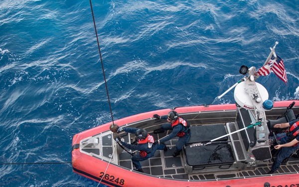 USCGC Stratton conduct OTH boat training