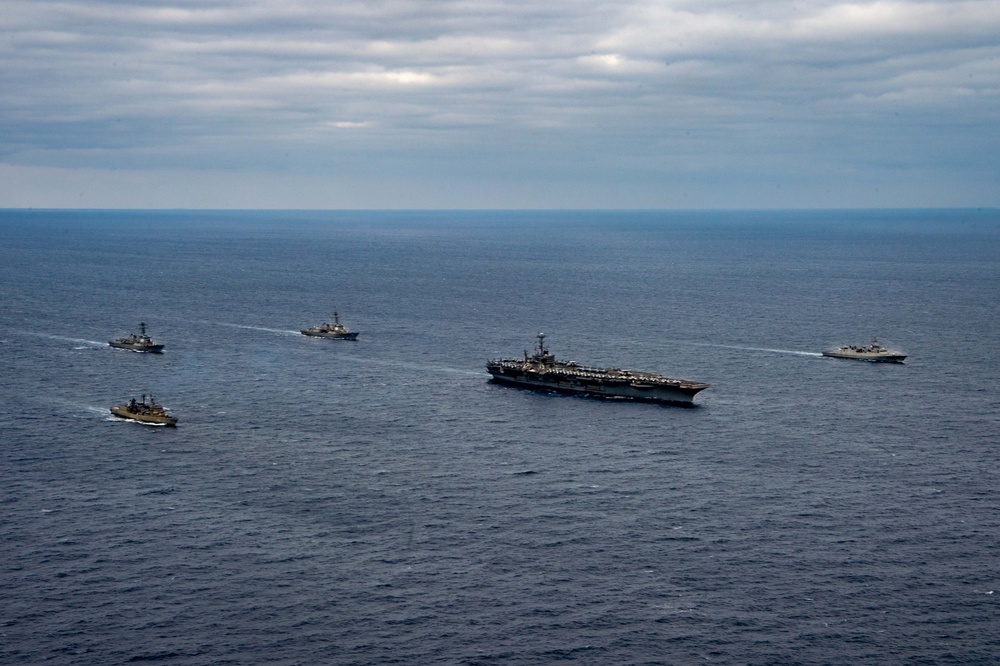 The Harry S. Truman Carrier Strike Group is on a scheduled deployment in the U.S. Sixth Fleet area of operations in support of naval operations to maintain maritime stability and security.