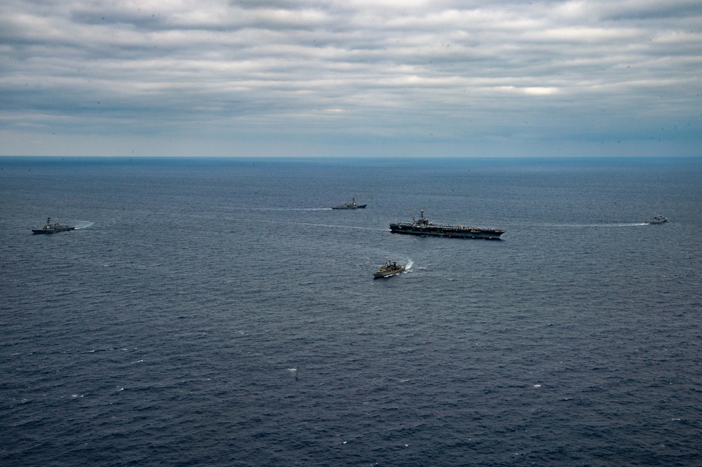 The Harry S. Truman Carrier Strike Group is on a scheduled deployment in the U.S. Sixth Fleet area of operations in support of naval operations to maintain maritime stability and security.