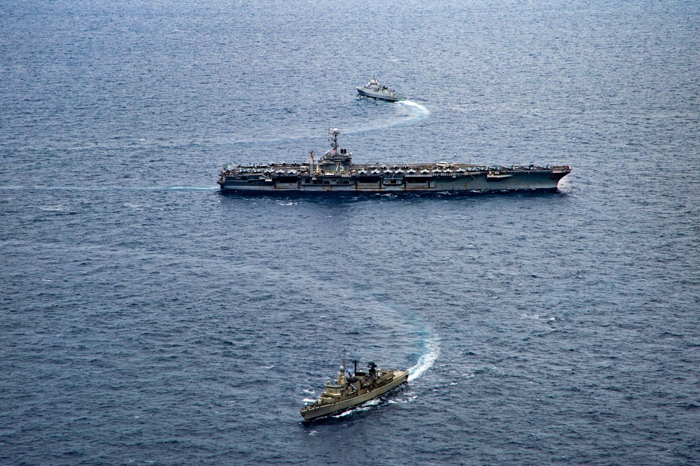 The Harry S. Truman Carrier Strike Group is on a scheduled deployment in the U.S. Sixth Fleet area of operations in support of naval operations to maintain maritime stability and security.