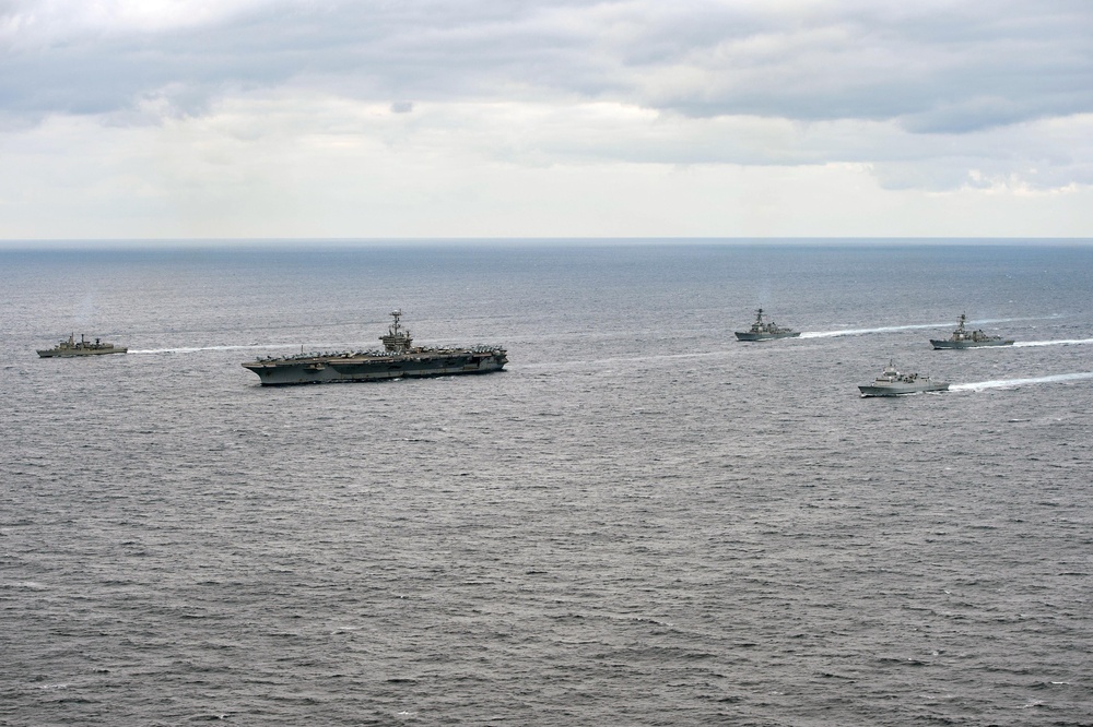 The Harry S. Truman Carrier Strike Group is on a scheduled deployment in the U.S. Sixth Fleet area of operations in support of naval operations to maintain maritime stability and security.