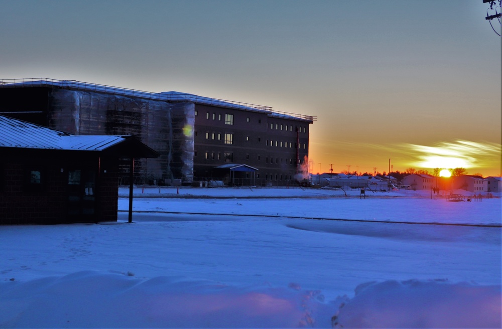 Winter sunrise, sunset at Fort McCoy