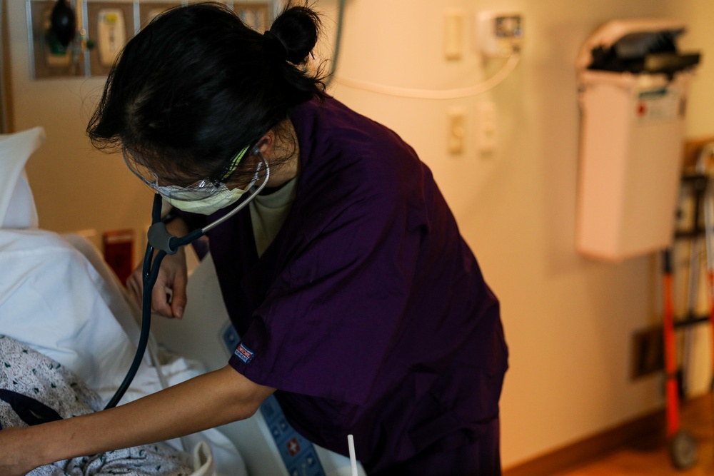 U.S. Air Force medical team aids patients at York WellSpan Hospital in York, Pennsylvania