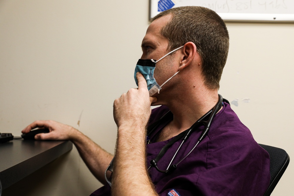 U.S. Air Force medical team aids patients at York WellSpan Hospital in York, Pennsylvania