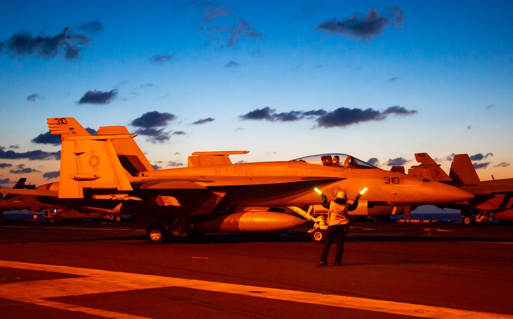The Harry S. Truman Carrier Strike Group is on a scheduled deployment in the U.S. Sixth Fleet area of operations in support of naval operations to maintain maritime stability and security.