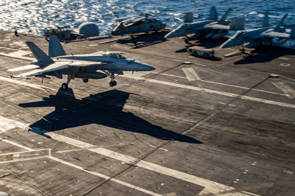 The Harry S. Truman Carrier Strike Group is on a scheduled deployment in the U.S. Sixth Fleet area of operations in support of naval operations to maintain maritime stability and security.