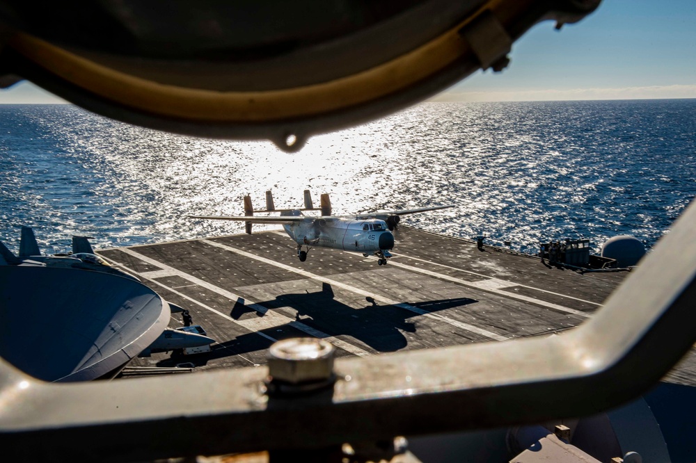 The Harry S. Truman Carrier Strike Group is on a scheduled deployment in the U.S. Sixth Fleet area of operations in support of naval operations to maintain maritime stability and security.
