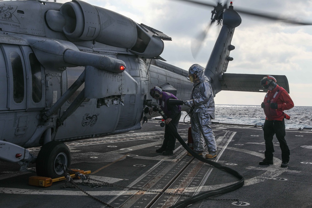 Gravely is deployed with the Harry S. Truman Carrier Strike Group on a scheduled deployment in the U.S. Sixth Fleet area of operations in support of naval operations to maintain maritime stability and security.
