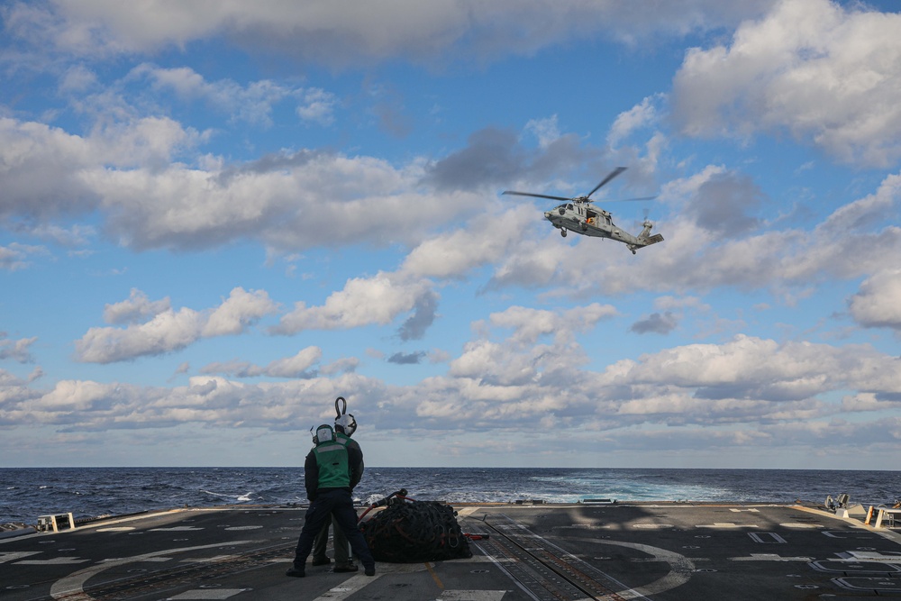 Gravely is deployed with the Harry S. Truman Carrier Strike Group on a scheduled deployment in the U.S. Sixth Fleet area of operations in support of naval operations to maintain maritime stability and security.