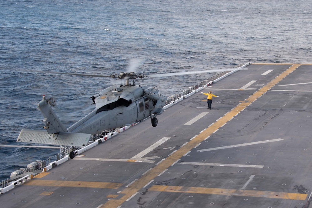 USS America Sailors Conduct Flight Ops