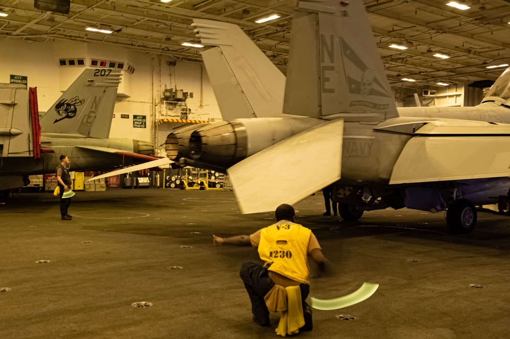 USS Carl Vinson (CVN 70) Conducts Night-Time Operations
