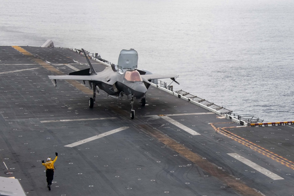 USS America Sailors Conduct Flight Deck Operations