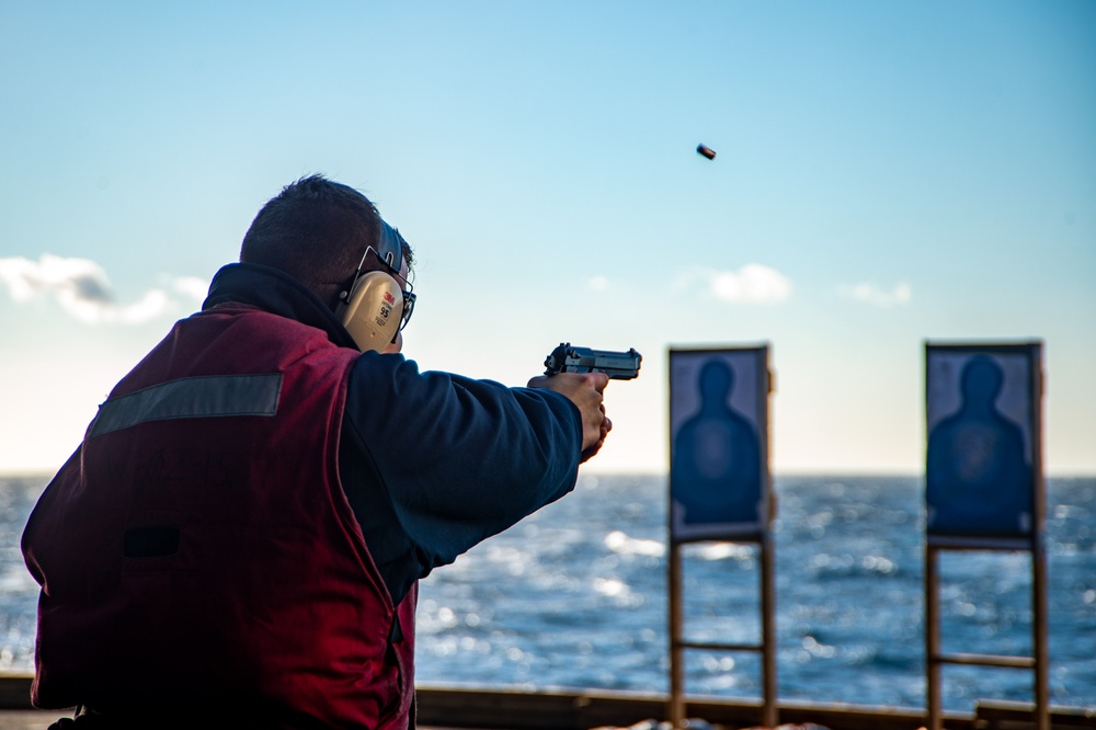 The Harry S. Truman Carrier Strike Group is on a scheduled deployment in the U.S. Sixth Fleet area of operations in support of naval operations to maintain maritime stability and security.