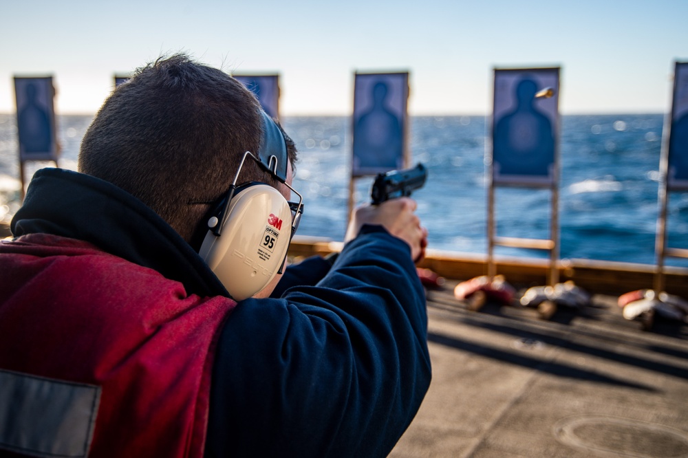 The Harry S. Truman Carrier Strike Group is on a scheduled deployment in the U.S. Sixth Fleet area of operations in support of naval operations to maintain maritime stability and security.