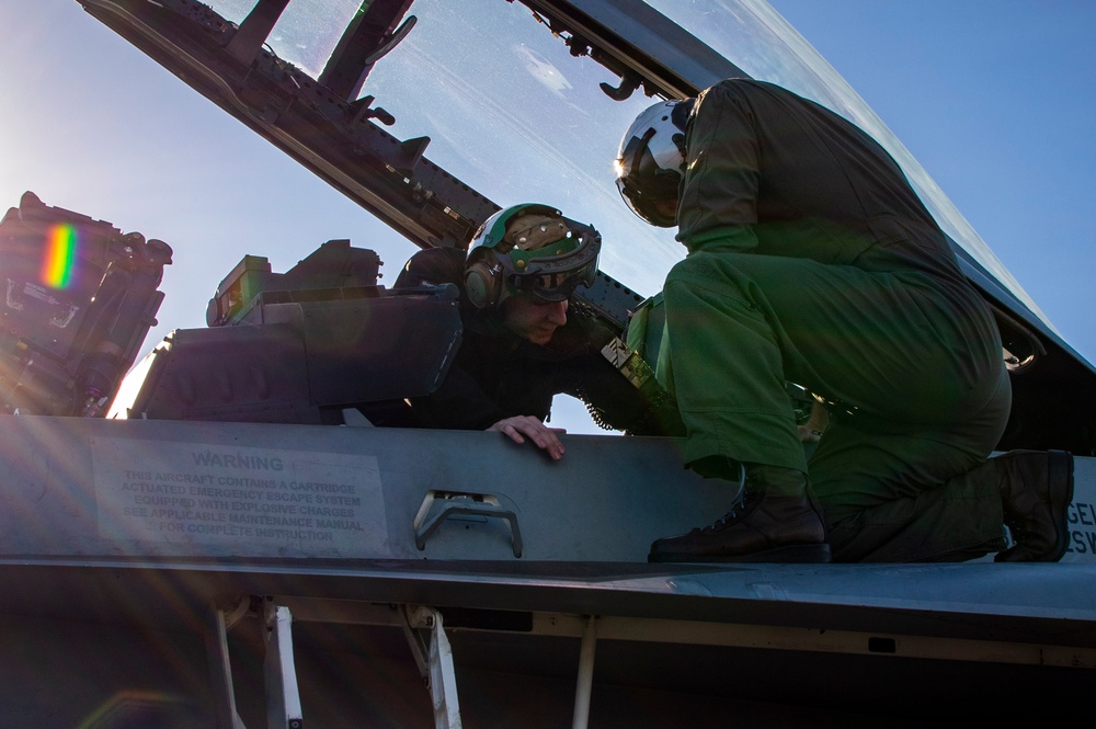 The Harry S. Truman Carrier Strike Group is on a scheduled deployment in the U.S. 6th Fleet area of operations in support of naval operations to maintain maritime stability and security.