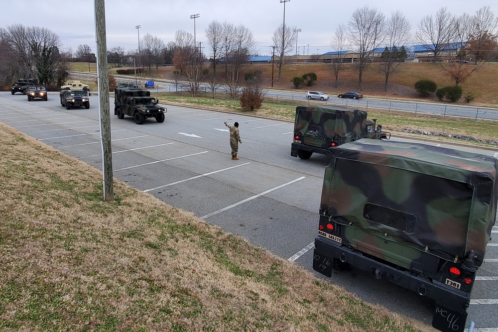NC Guard 113th Sustainment Brigade Soldiers Deploy for Winter Storm Izzy