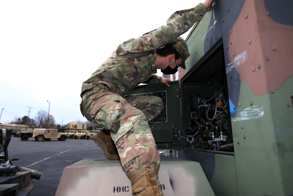 NC Guard 113th Sustainment Brigade Soldiers Deploy for Winter Storm Izzy