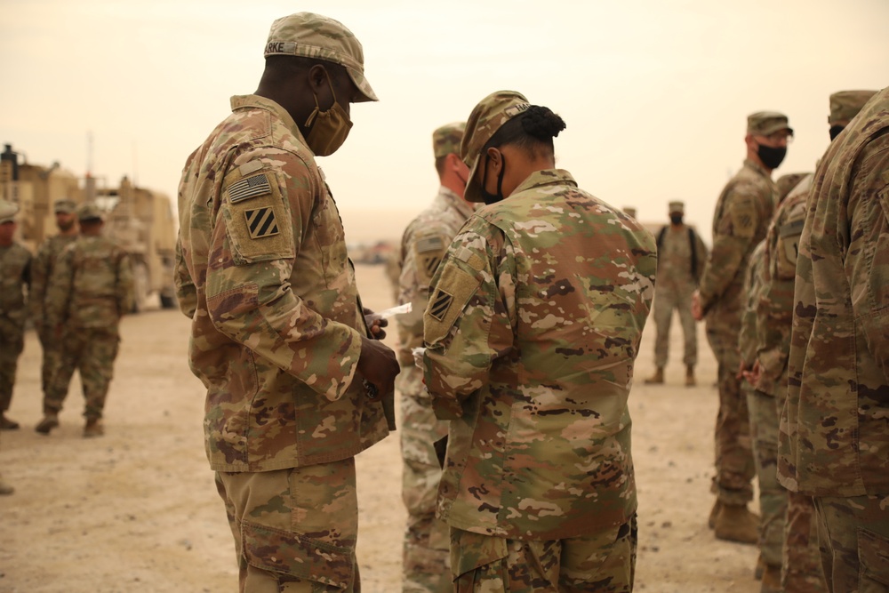 24th Composite Truck Company (Heavy) Patching Ceremony and Tokens of Excellence
