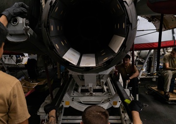 USS Carl Vinson (CVN 70) Sailors Conduct Maintenance in South China Sea