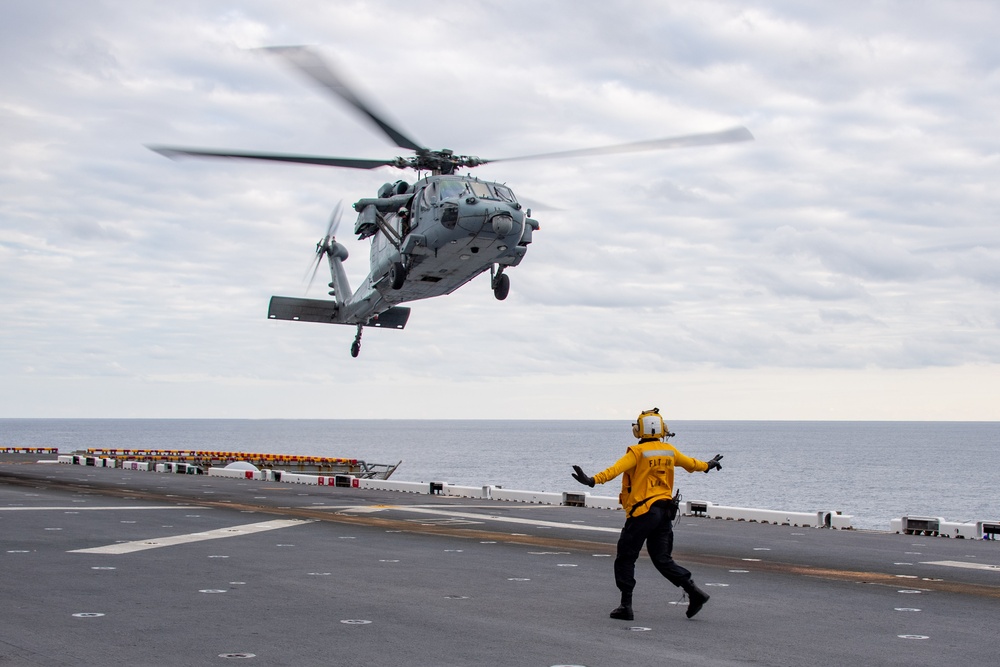 USS America (LHA 6) Conducts Flight Operations