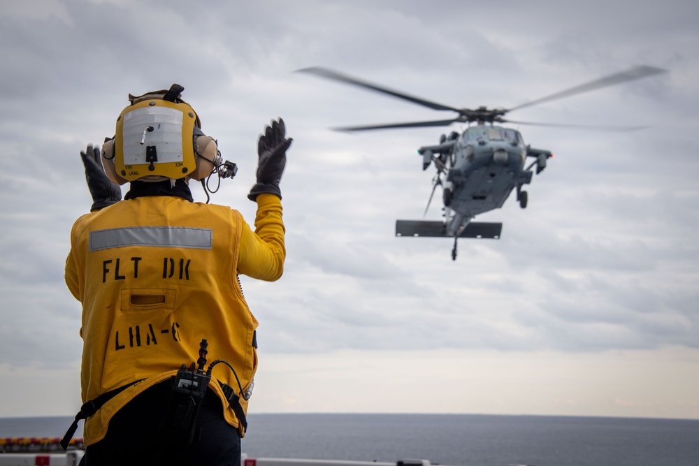 USS America (LHA 6) Conducts Flight Operations