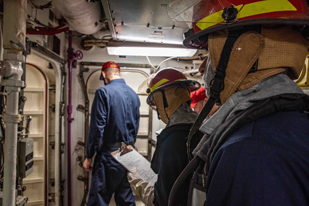 San Jacinto is operating as part of the Harry S. Truman Carrier Strike Group. The Harry S. Truman Carrier Strike Group is on a scheduled deployment in the U.S. Sixth Fleet area of operations.