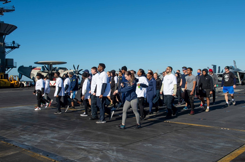 The Harry S. Truman Carrier Strike Group is on a scheduled deployment in the U.S. Sixth Fleet area of operations in support of naval operations to maintain maritime stability and security.