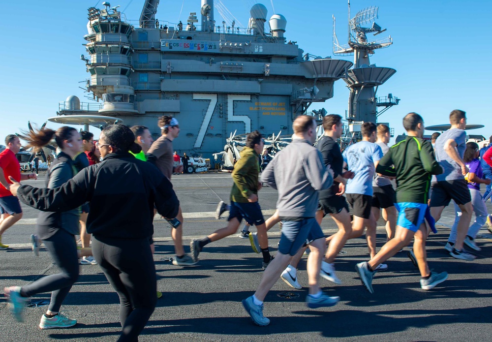 The Harry S. Truman Carrier Strike Group is on a scheduled deployment in the U.S. Sixth Fleet area of operations in support of naval operations to maintain maritime stability and security.