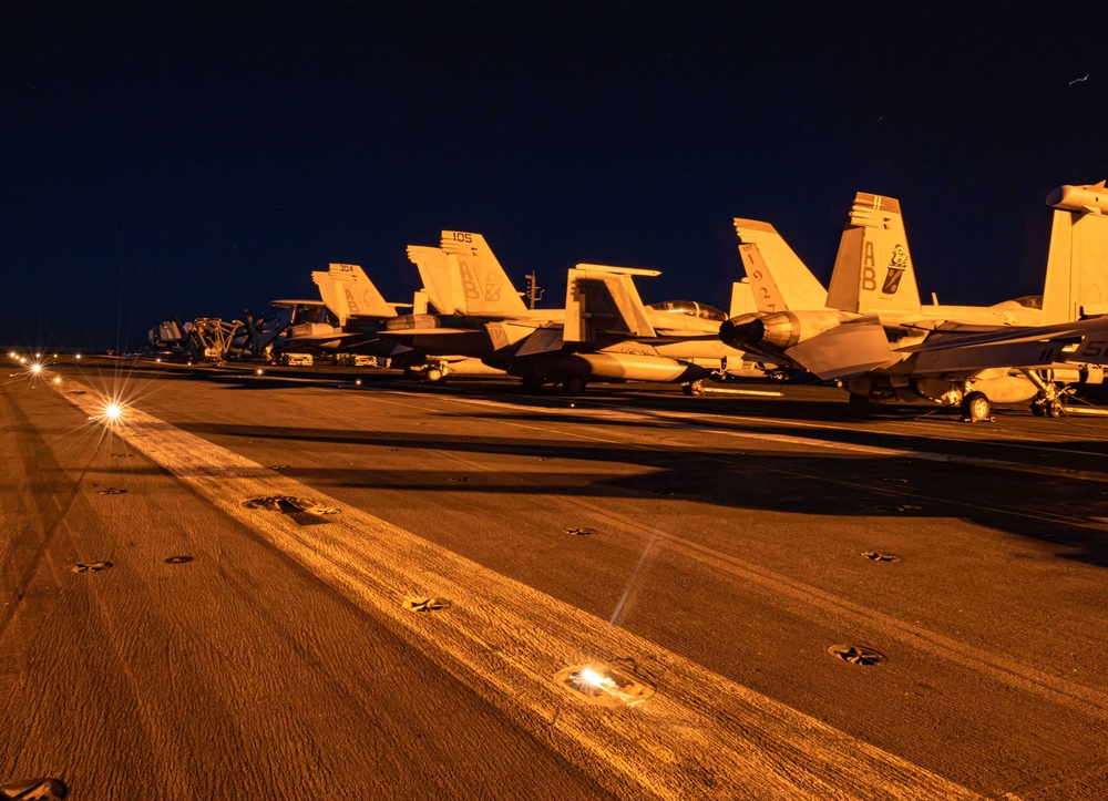 The Harry S. Truman Carrier Strike Group is on a scheduled deployment in the U.S. Sixth Fleet area of operations in support of naval operations to maintain maritime stability and security.