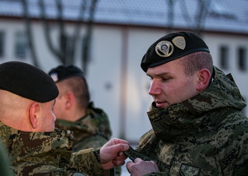 Battle Group Poland soldiers earn Norwegian Foot March Badge