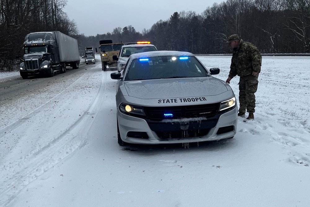 NC Guard 113th Sustainment Brigade Soldiers Deploy for Winter Storm Izzy