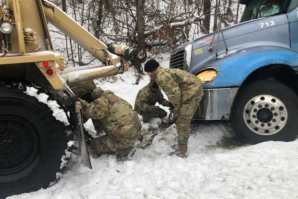 NC Guard 113th Sustainment Brigade Soldiers Deploy for Winter Storm Izzy