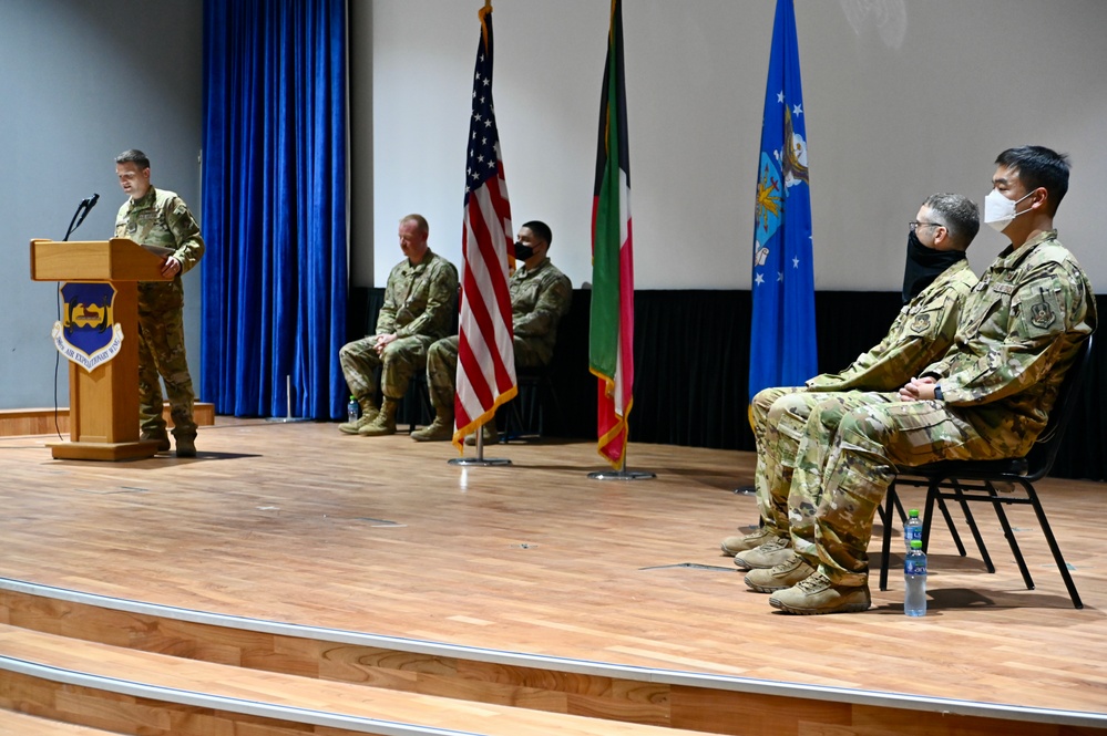 46th Expeditionary Attack Squadron Change of Command ceremony