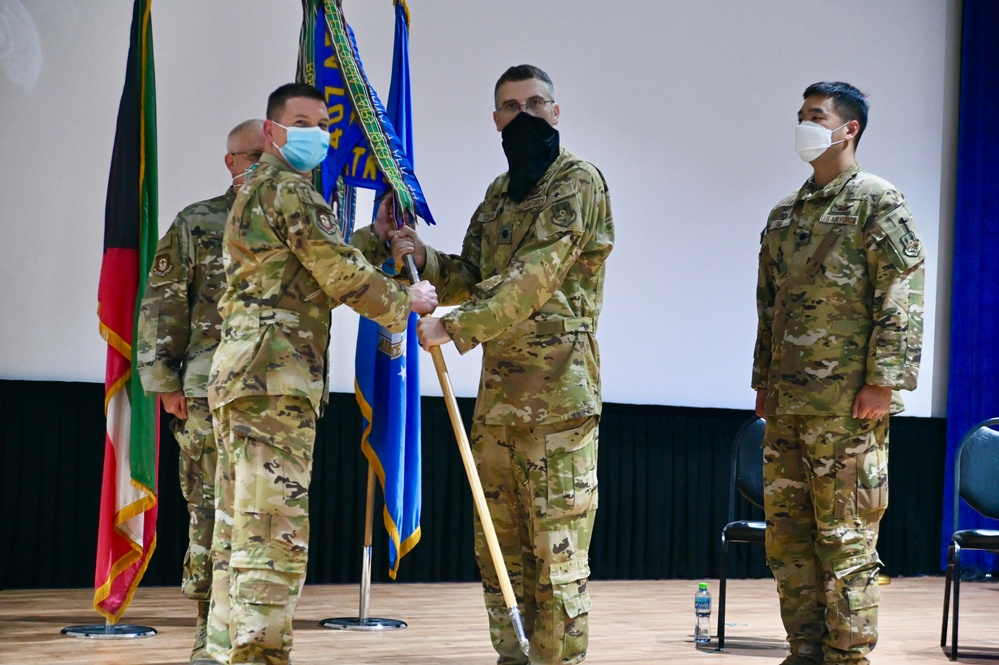 46th Expeditionary Attack Squadron Change of Command ceremony