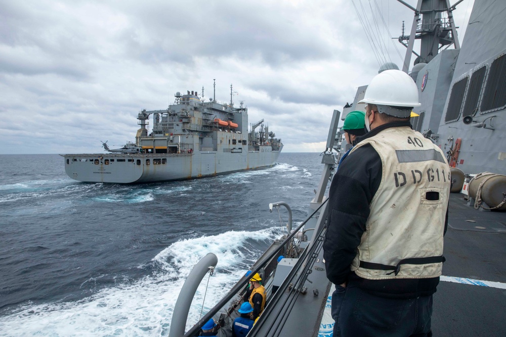 USS Ralph Johnson Conducts Replenishment-at-Sea