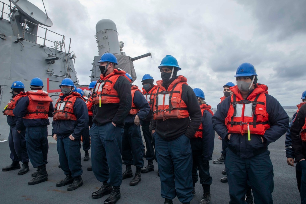 USS Ralph Johnson Conducts Replenishment-at-Sea