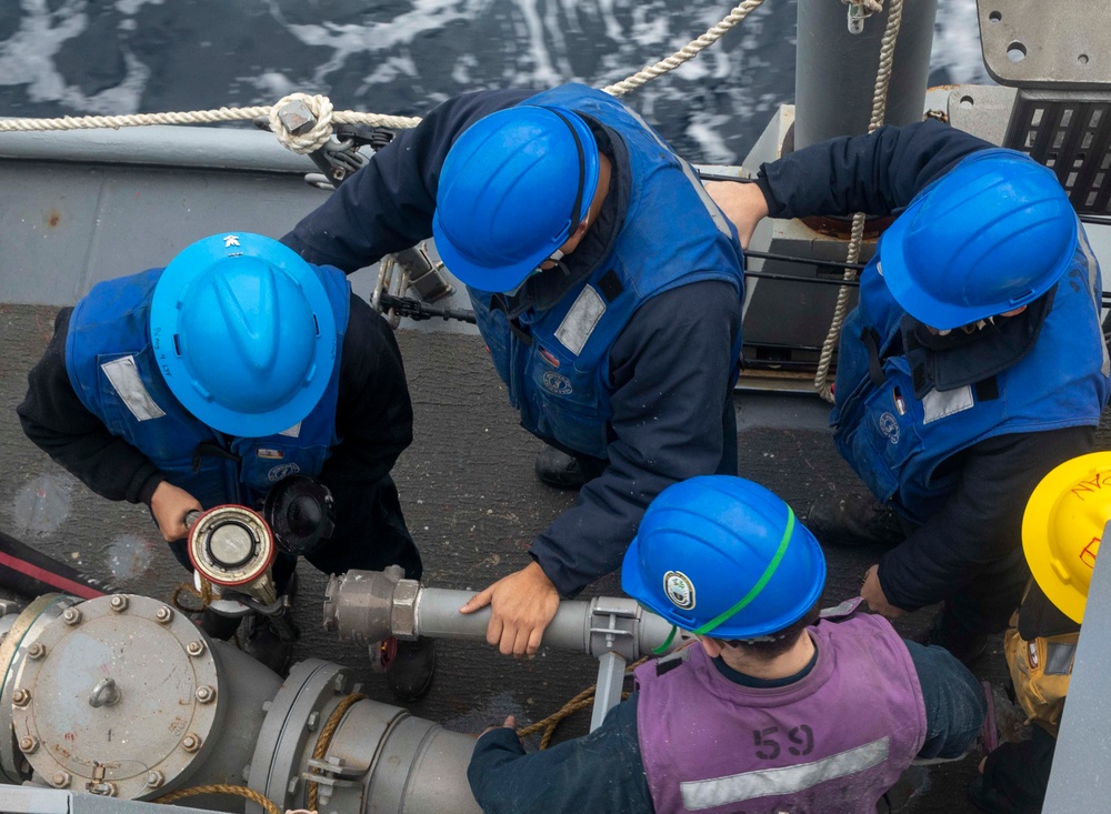 USS Ralph Johnson Conducts Replenishment-at-Sea