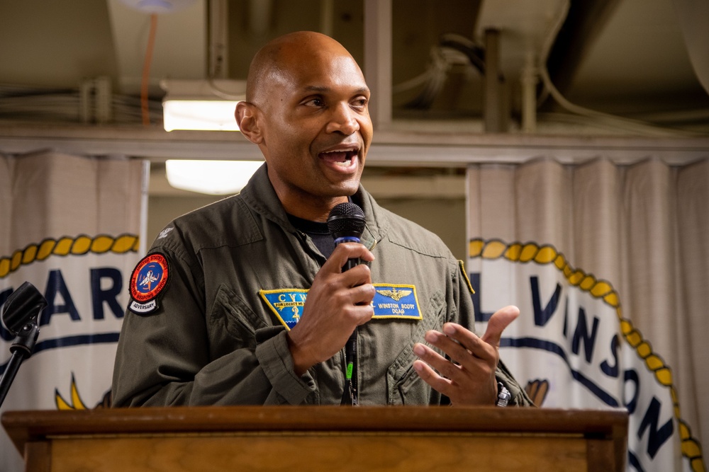 USS Carl Vinson (CVN 70) Sailor Celebrates MLK Day