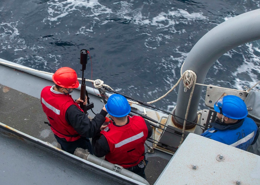 USS Ralph Johnson Conducts Replenishment-at-Sea