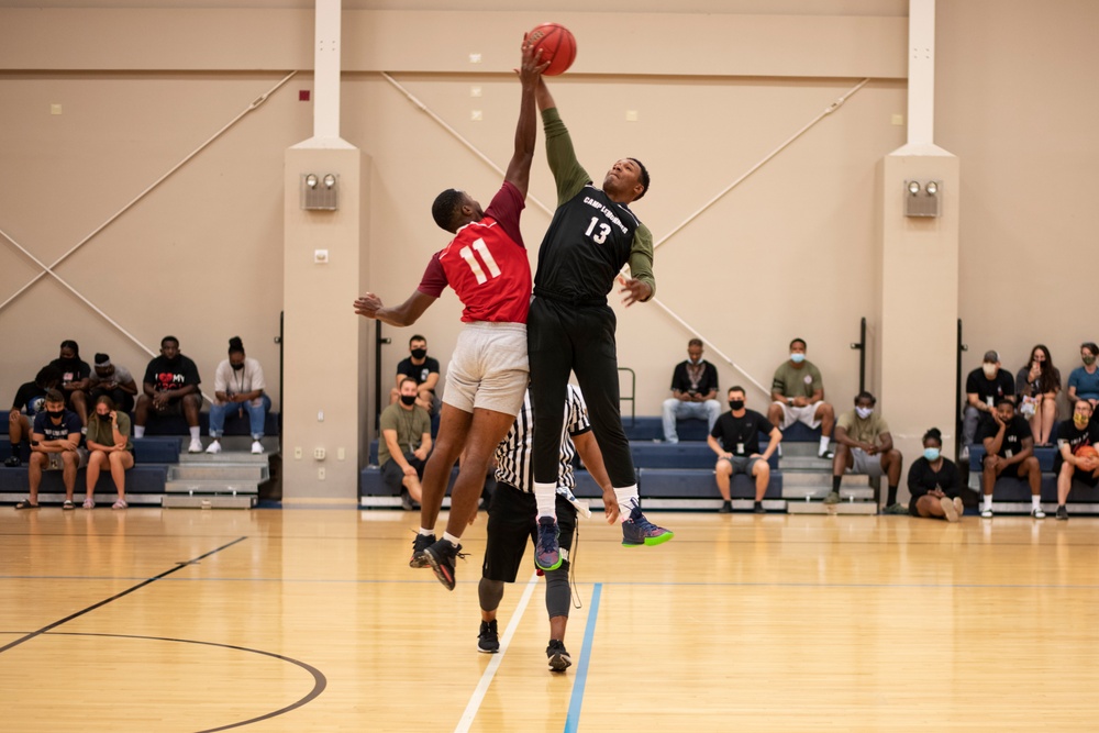 3-on-3 basketball tournament at Camp Lemonnier