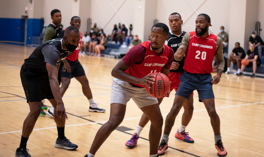 3-on-3 basketball tournament at Camp Lemonnier