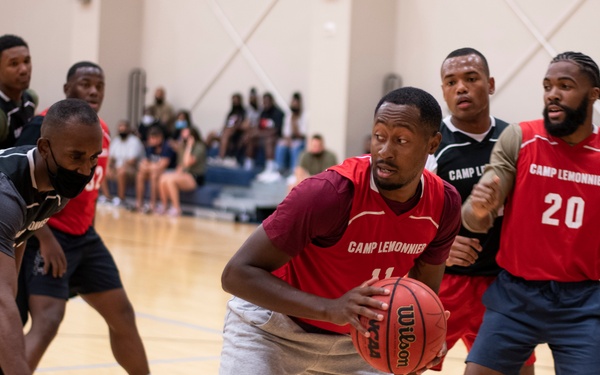 3-on-3 basketball tournament at Camp Lemonnier