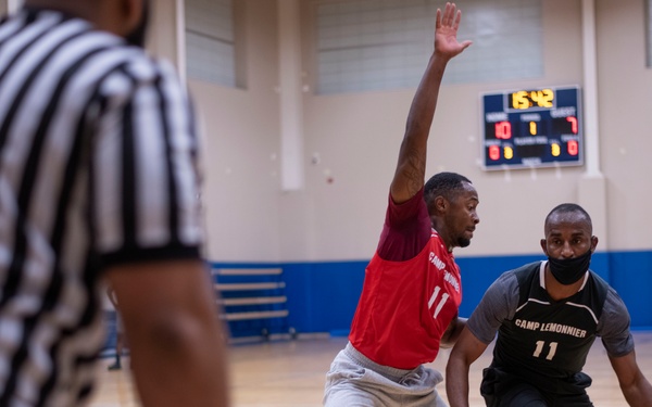3-on-3 basketball tournament at Camp Lemonnier