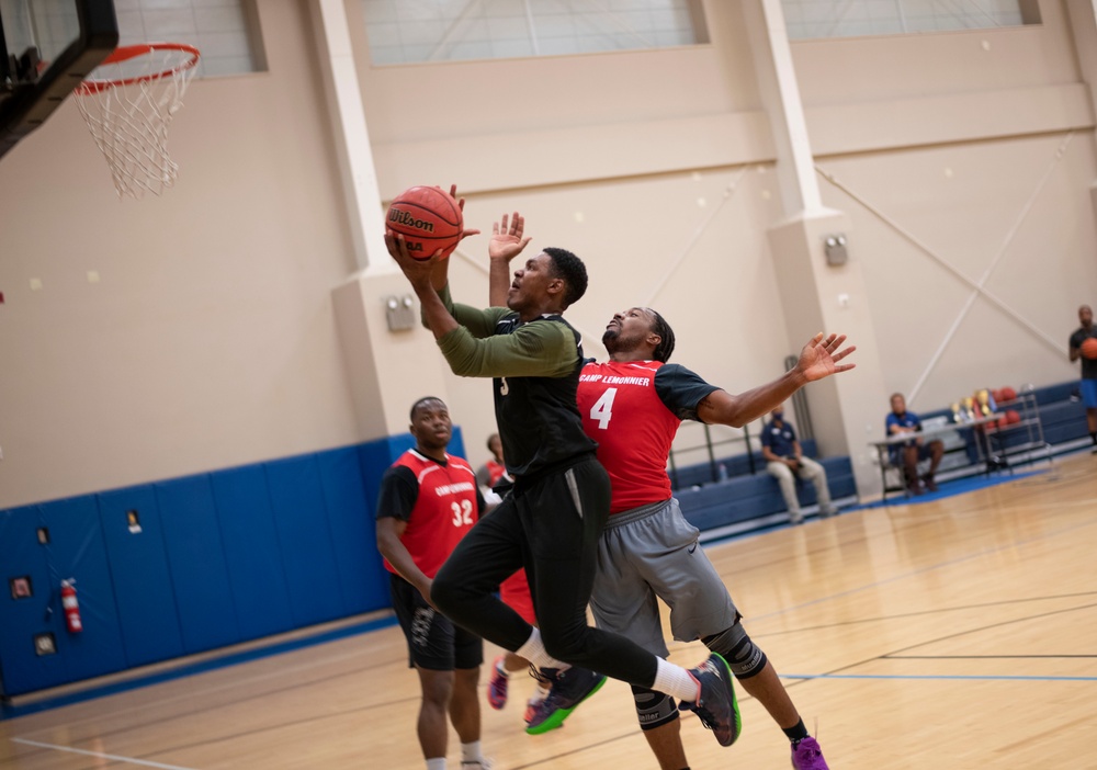 3-on-3 basketball tournament at Camp Lemonnier